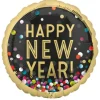 Happy New Year okrągły balon foliowy SYLWESTER 71 cm