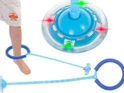 Hula Hop na nogę świecące LED niebieskie