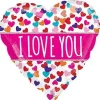 I Love You kolorowe serduszka serce balon foliowy Amscan 18''