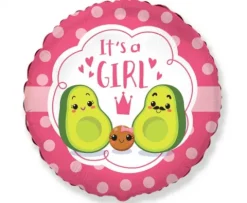 It's a Girl Avocado Balon foliowy 18''