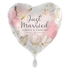 Just Married serce balon foliowy 18 cali