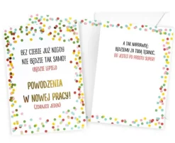 Karnet Powodzenia w nowej pracy podziękowania
