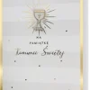 Kartka karnet Komunia na pamiątkę Komunii Świętej z przypinką kielich
