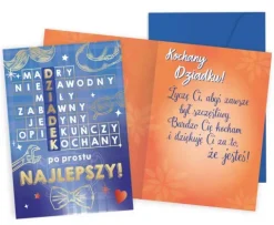 Kartka okolicznościowa Dzień Dziadka krzyżówka