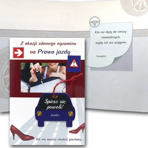 Kartka okolicznościowa Gratulacje PRAWO JAZDY dla kobiety