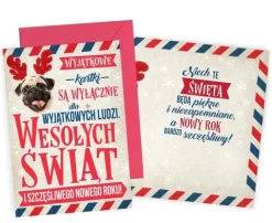 Kartka okolicznościowa Karnet świąteczny WESOŁYCH ŚWIĄT