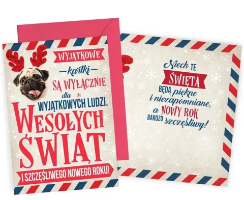 Kartka okolicznościowa Karnet świąteczny WESOŁYCH ŚWIĄT
