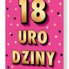 Kartka okolicznościowa osiemnastkowa ''18 urodziny'' kropeczki