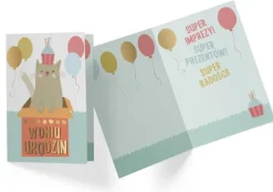 Kartka okolicznościowa urodzinowa KOTEK