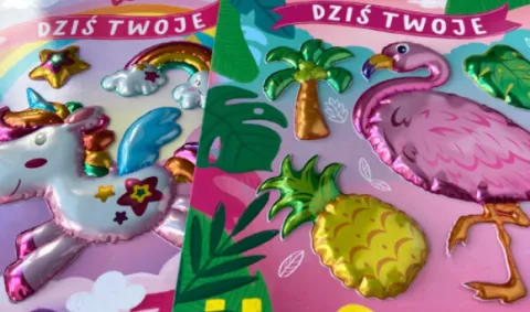 Kartka okolicznościowa Urodzinowa XXL "Dziś Twoje Urodziny patrz przez życie przez różowe okulary" flaming