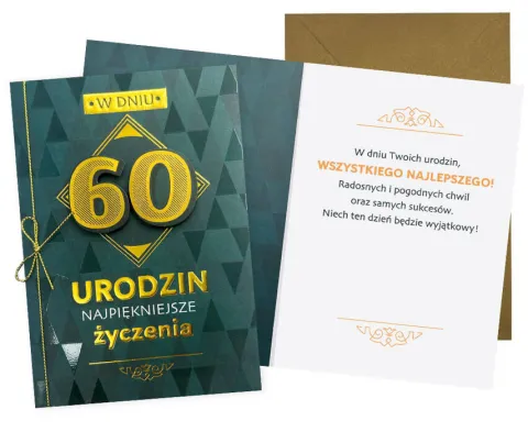 Kartka okolicznościowa 60 urodziny dla Niego