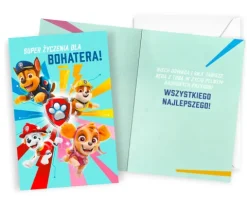 Kartka urodzinowa karnet Psi Patrol Super życzenia dla bohatera!