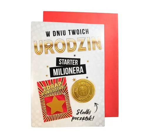 Kartka urodzinowa Starter Milionera