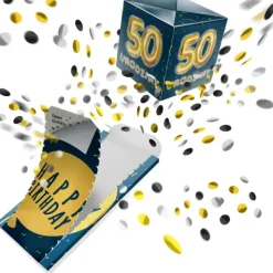 Kartka urodzinowa wybuchająca konfetti - 50 urodziny