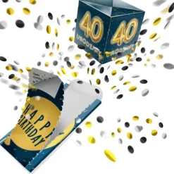 Kartka urodzinowa wybuchająca konfetti - 40 urodziny