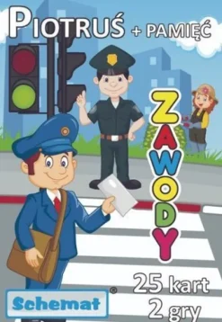 Karty do gry Piotruś i Pamięć różne wzory 25 szt.