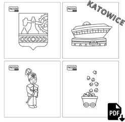 Karty do zabaw KATOWICE zestaw 15 szt. do wydruku PDF