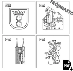 Karty do zabaw TRÓJMIASTO zestaw 15 szt. do wydruku PDF