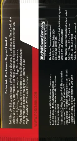 Karty Pokémon TCG: Mega Evolution - Pitch Black - 3-Pack Blister Bundle
