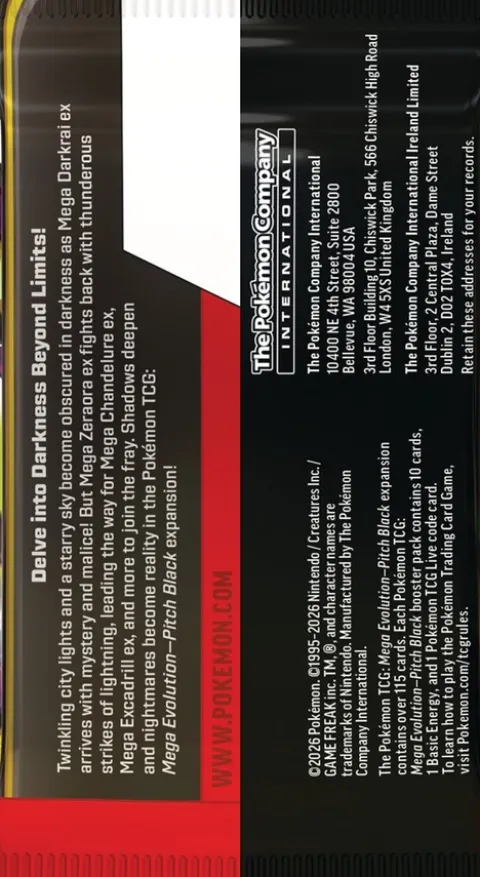 Karty Pokémon TCG: Mega Evolution - Pitch Black - Booster 1 szt.