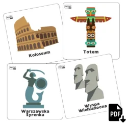 Karty pracy ZABYTKI po polsku do wydruku PDF