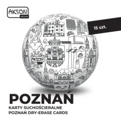 Karty suchościeralne POZNAŃ zestaw 15 szt.