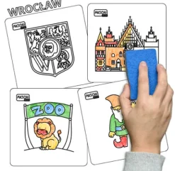 Karty suchościeralne WROCŁAW zestaw 15 szt.