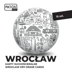 Karty suchościeralne WROCŁAW zestaw 15 szt.