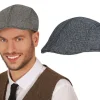 Kaszkiet lata 20-te 30-te Beret angielski w jodełkę
