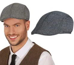 Kaszkiet lata 20-te 30-te Beret angielski w jodełkę