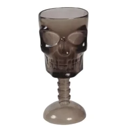 Kielich plastikowy czarny trupia czaszka halloween 18 cm