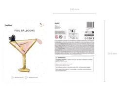 Kieliszek szampan balon foliowy party 126 x 93 cm