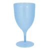 Kieliszek do wina, plastikowy, niebieski 350 ml