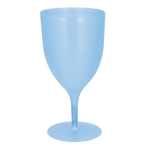 Kieliszek do wina, plastikowy, niebieski 350 ml
