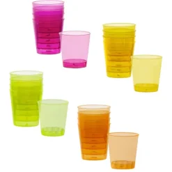 Kieliszki kolorowe, plastikowe 20 ml zestaw 20 szt.