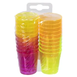 Kieliszki kolorowe, plastikowe 20 ml zestaw 20 szt.