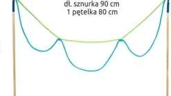 Kijki Sznurek do dużych baniek mydlanych 3-oczka ,,Chmurka’’ Słupskie Bańki Mydlane