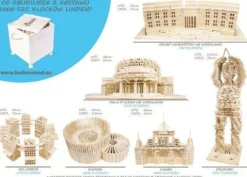 Klocki drewniane Linden, zestaw 1000 szt. w skrzyni