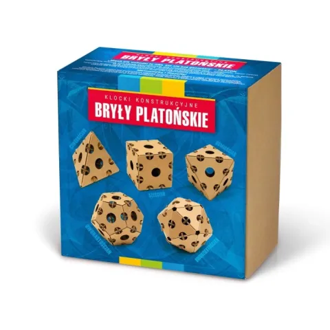 Klocki konstrukcyjne tekturowe do samodzielnego złożenia BRYŁY PLATOŃSKIE Cardblocks