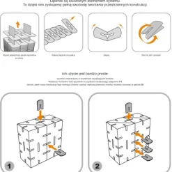 Klocki konstrukcyjne tekturowe do samodzielnego złożenia ZESTAW 1 Cardblocks