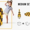 KLOCKI MAGNETYCZNE JollyHeap 50 szt. Montessori medium (kolory do wyboru)