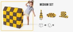 KLOCKI MAGNETYCZNE JollyHeap 50 szt. Montessori medium (kolory do wyboru)