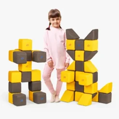 KLOCKI MAGNETYCZNE JollyHeap 50 szt. Montessori medium (kolory do wyboru)