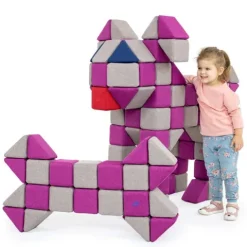 KLOCKI MAGNETYCZNE JollyHeap 50 szt. Montessori creative (kolory do wyboru)
