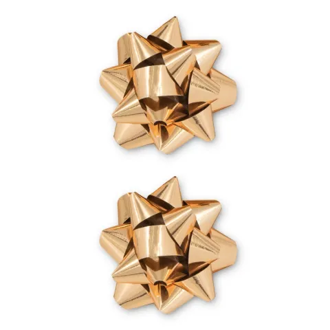Kokarda prezentowa rozeta rose gold 7,6 cm 2 szt.