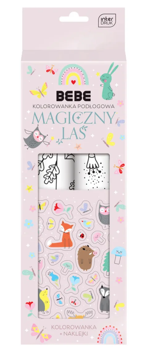 Kolorowanka z naklejkami 2szt. Magiczny Las 86x29cm
