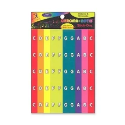 Kolorowe naklejki do nauki nut Chroma Notes