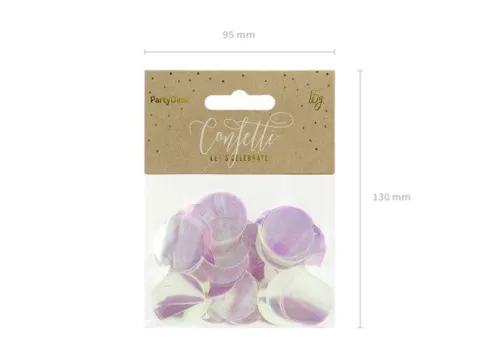 Konfetti kółka foliowe OPALIZUJĄCE 15 gram