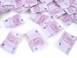 Konfetti pneumatyczne 500 EURO tuba 60 cm