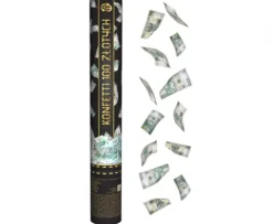 Konfetti pneumatyczne 100 złotych 40 cm